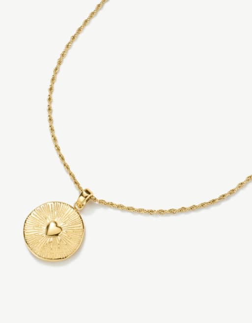 D. LOUISE Waterproof heart talisman necklace – tarnish-free in gold, 3 of 4