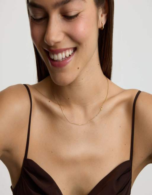 D. LOUISE Waterproof initial q pendant necklace – tarnish-free in gold, 4 of 4