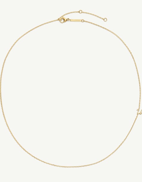 D. LOUISE Waterproof initial u pendant necklace – tarnish-free in gold - view 1