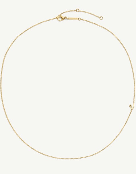 D. LOUISE Waterproof initial v pendant necklace – tarnish-free in gold - view 1