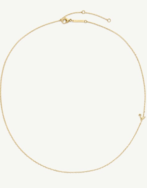 D. LOUISE Waterproof initial y pendant necklace – tarnish-free in gold - view 1