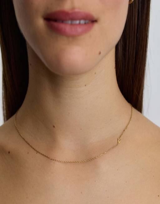 D. LOUISE Waterproof initial y pendant necklace – tarnish-free in gold, 2 of 3