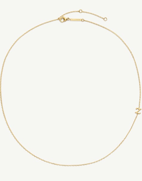 D. LOUISE Waterproof initial z pendant necklace – tarnish-free in gold - view 1