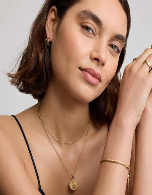 D. LOUISE Waterproof intertwined mini hoops – tarnish-free in gold, 4 of 5