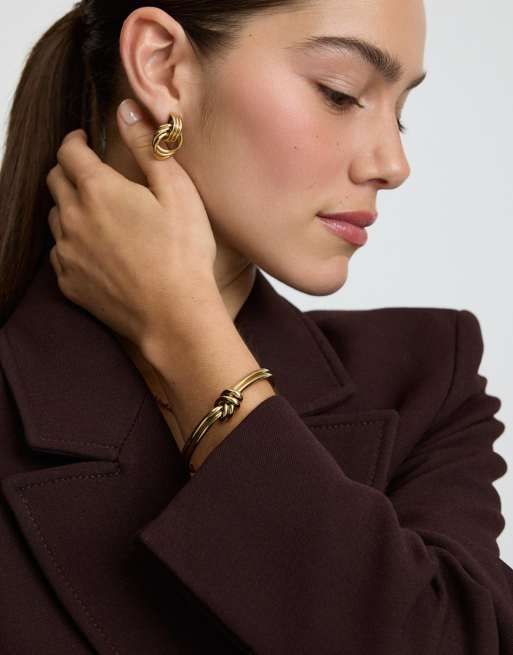 D. LOUISE Waterproof knot bangle – tarnish-free in gold, 4 of 4