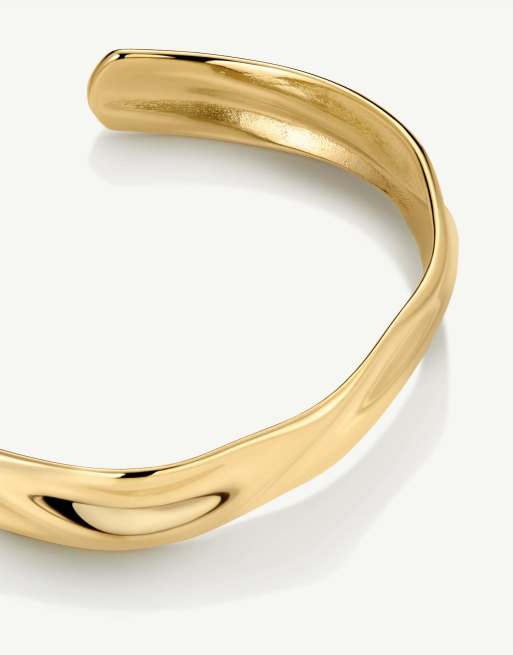 D. LOUISE Waterproof molten bangle classic – tarnish-free in gold, 2 of 4