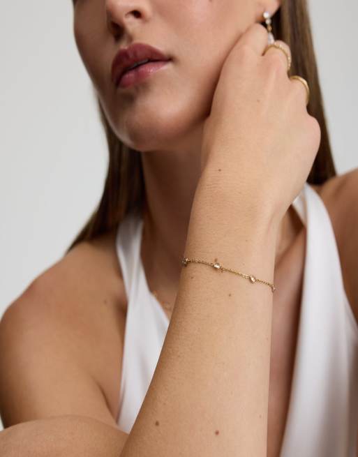 D. LOUISE Waterproof multi stone chain bracelet – tarnish-free in gold, 4 of 4