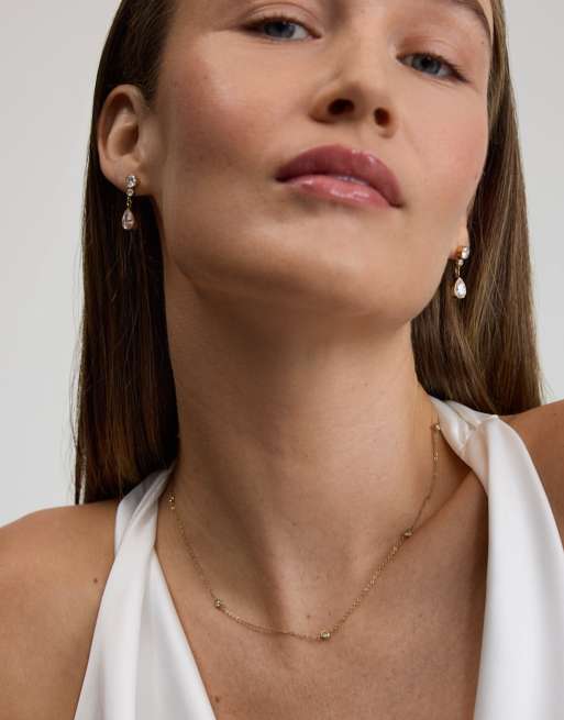 D. LOUISE Waterproof multi stone chain necklace – tarnish-free in gold, 4 of 4