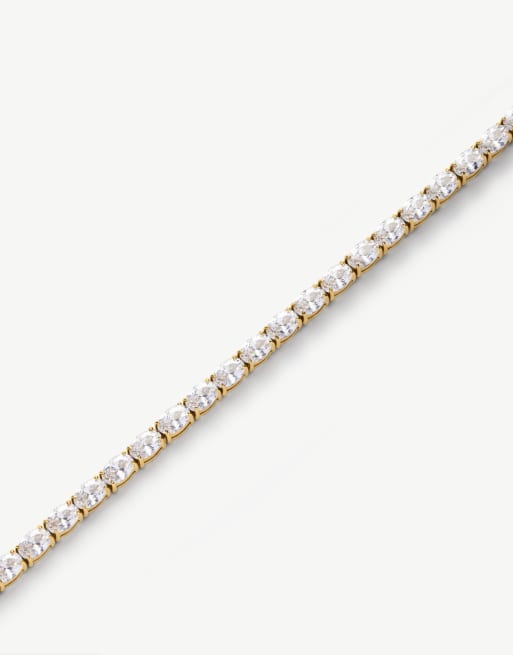 D. LOUISE Waterproof oval tennis bracelet – tarnish-free in gold, 3 of 5