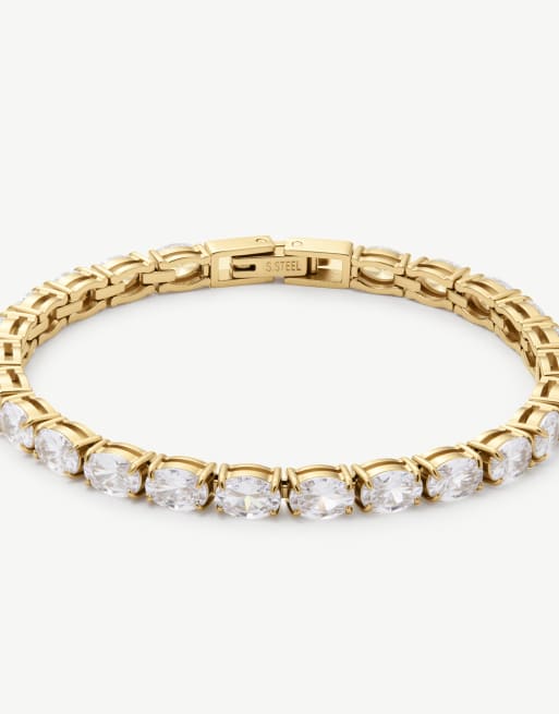D. LOUISE Waterproof oval tennis bracelet – tarnish-free in gold, 5 of 5