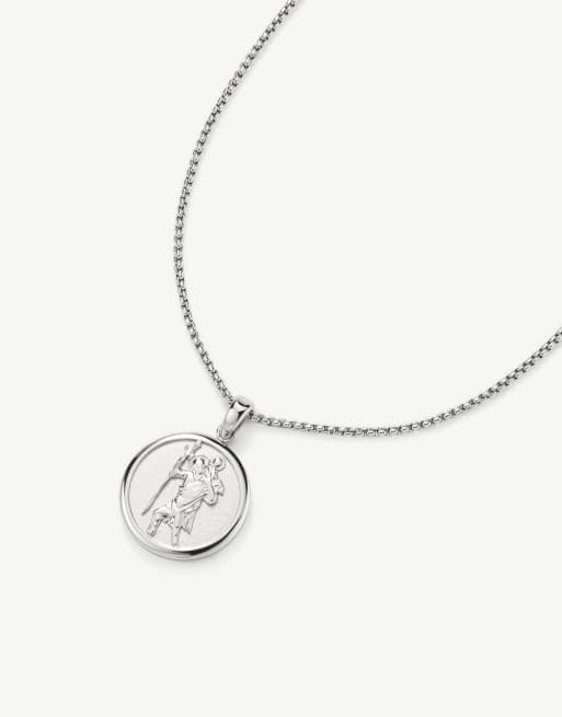 D. LOUISE Waterproof st christopher talisman necklace – tarnish-free in silver, 3 of 3