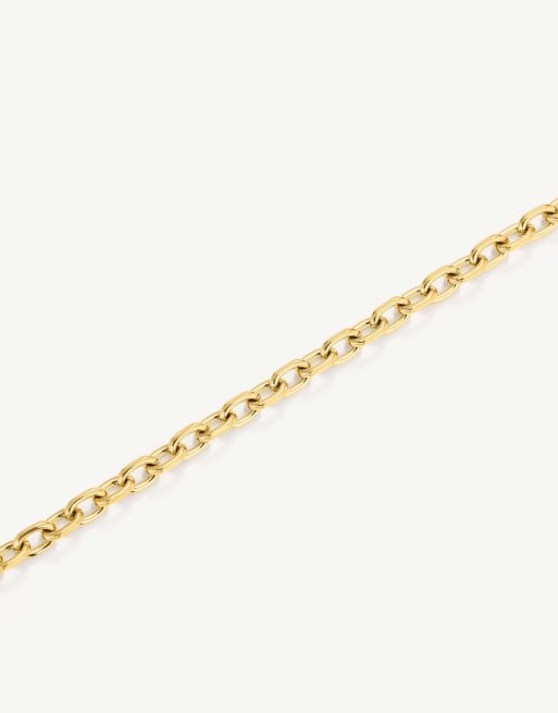 D. LOUISE waterproof tarnish-free Cuban t bar bracelet in gold, 2 of 3