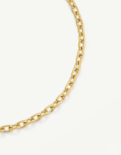 D. LOUISE waterproof tarnish-free Cuban t bar necklace in gold, 2 of 2