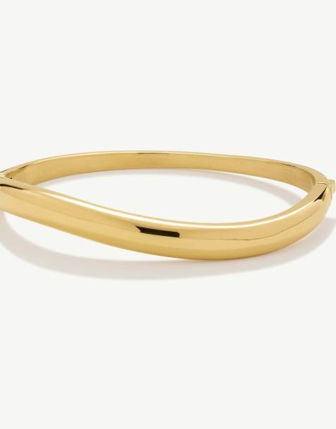 D. LOUISE Wave bangle in gold - view 1