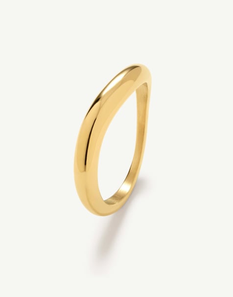 D. LOUISE Wave ring in gold - view 1