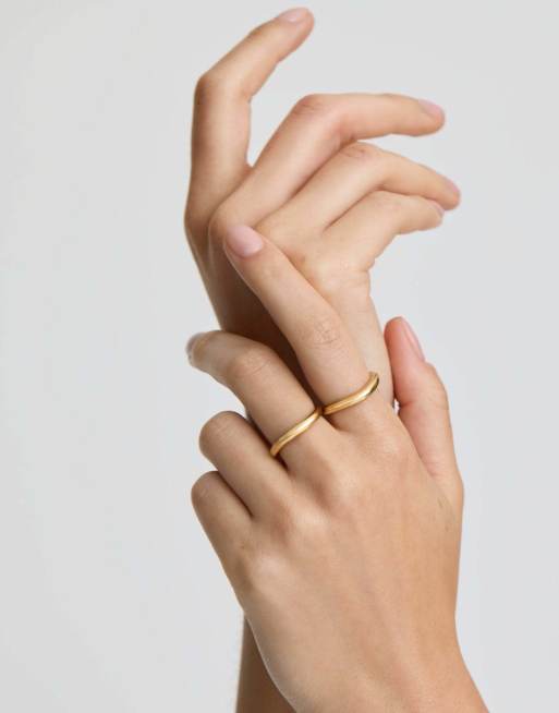 D. LOUISE Wave ring in gold, 3 of 3