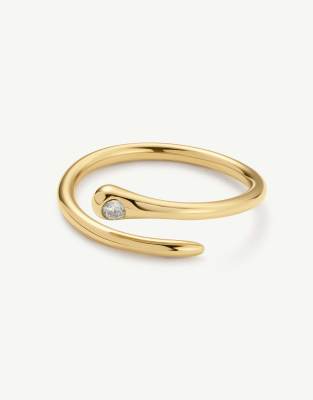D. LOUISE Wave wrap ring in gold
