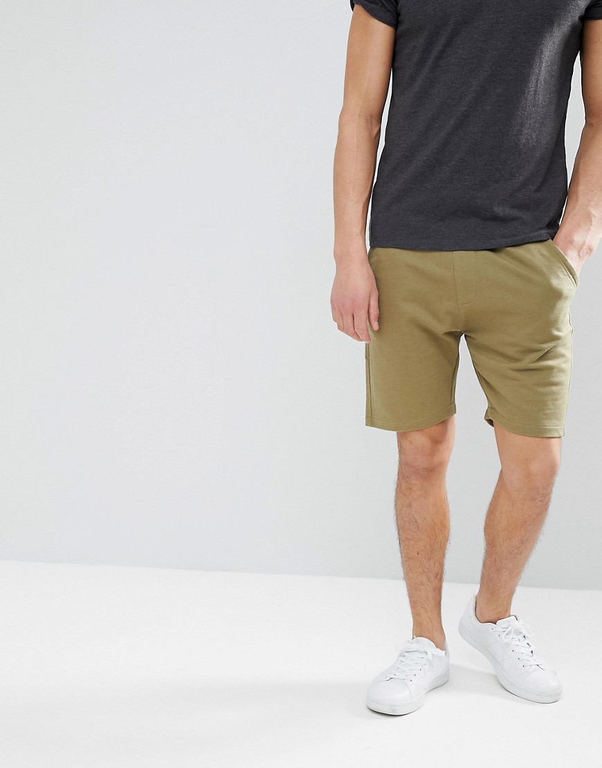 D-Struct - Pantaloncini basic in jersey-Verde