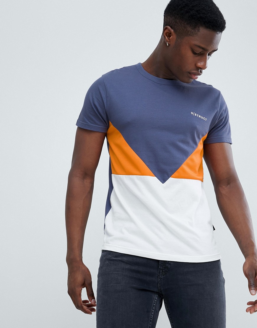 D-Struct T-Shirt met logo-Oranje