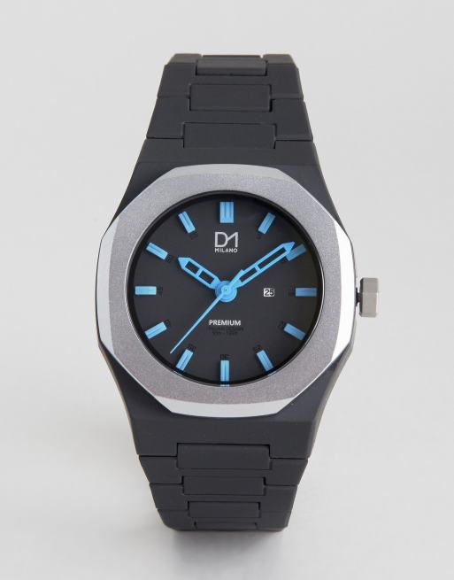 D1 Milano Premium Collection Black and Silver Watch