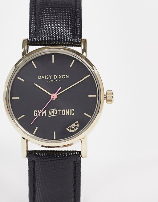 Daisy dixon gym and tonic black strap watch