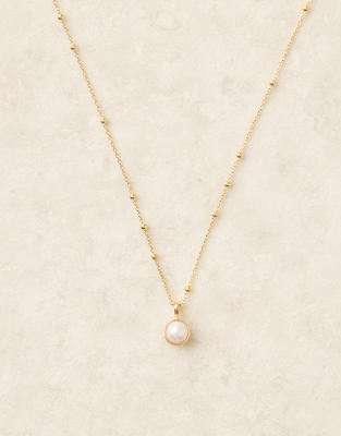 Daisy London Faux Pearl Pendant Necklace In Gold