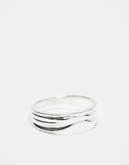 Daisy London - Golvende brede ring van sterling zilver 