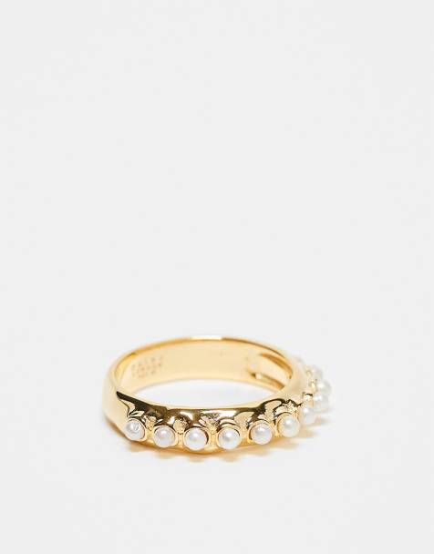 Daisy London – Ring av sterlingsilver med pärla och 18K guldplätering - view 1