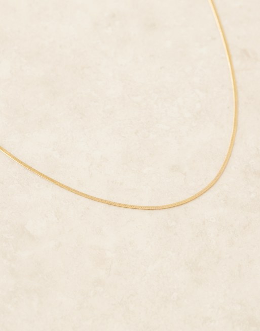 Daisy London – Schlangenhalskette aus 18 Karat vergoldetem Sterlingsilber , 3 von 4