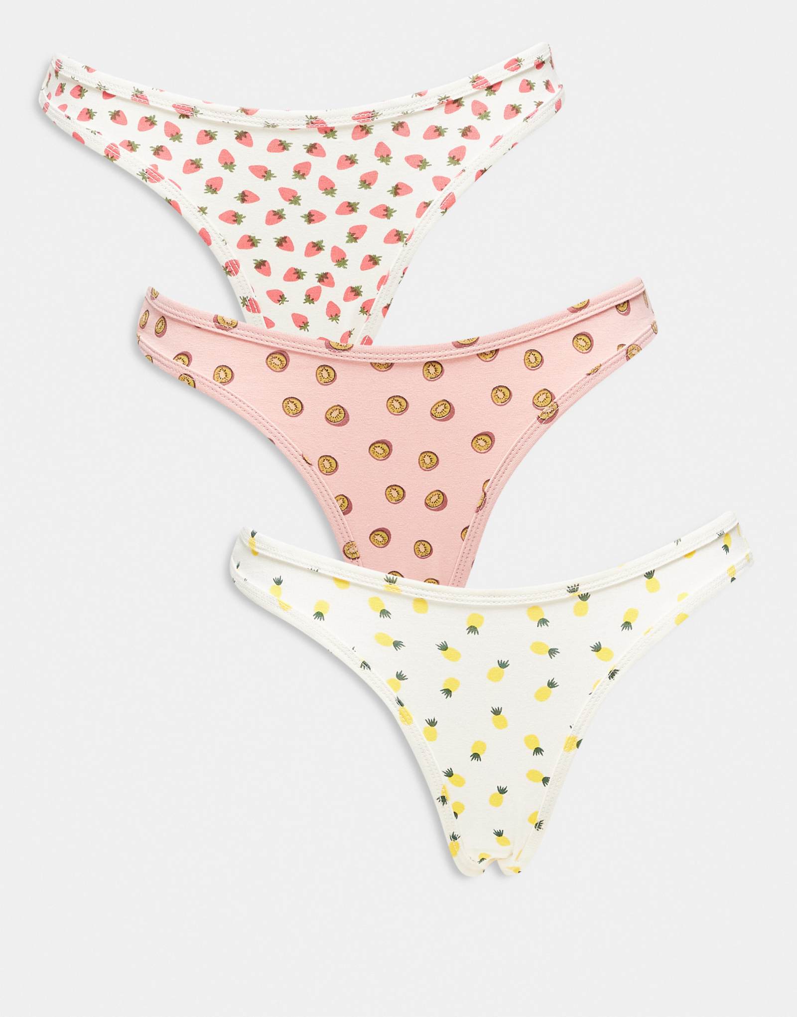 Трусы Daisy Street из 3 упаковок с мультифруктовым принтом 