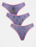 [Daisy Street] Daisy Street 3 pack briefs with frog graphic in purple-Blue 16 PURPLE