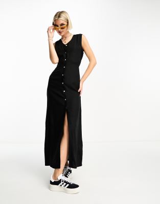 Daisy Street 90s button front sleeveless maxi dress | ASOS