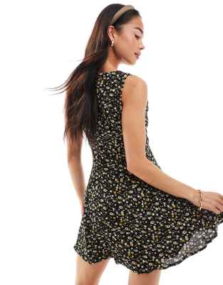 Daisy Street A-line Mini Dress In Black
