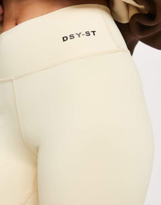 Daisy Street Active Distorted Geo high waist leggings in beige