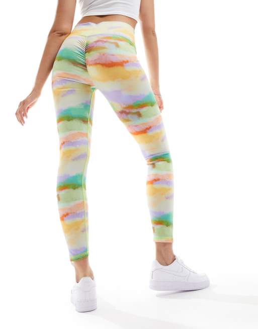 Daisy Street Active – Landscape – Bunte Leggings mit hohem Bund, 3 von 5