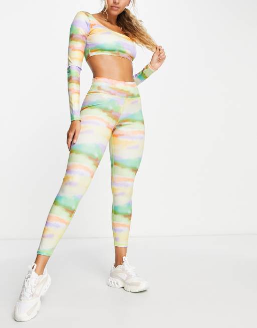 Daisy Street Active Landscape high waist leggings in multi  ASOS