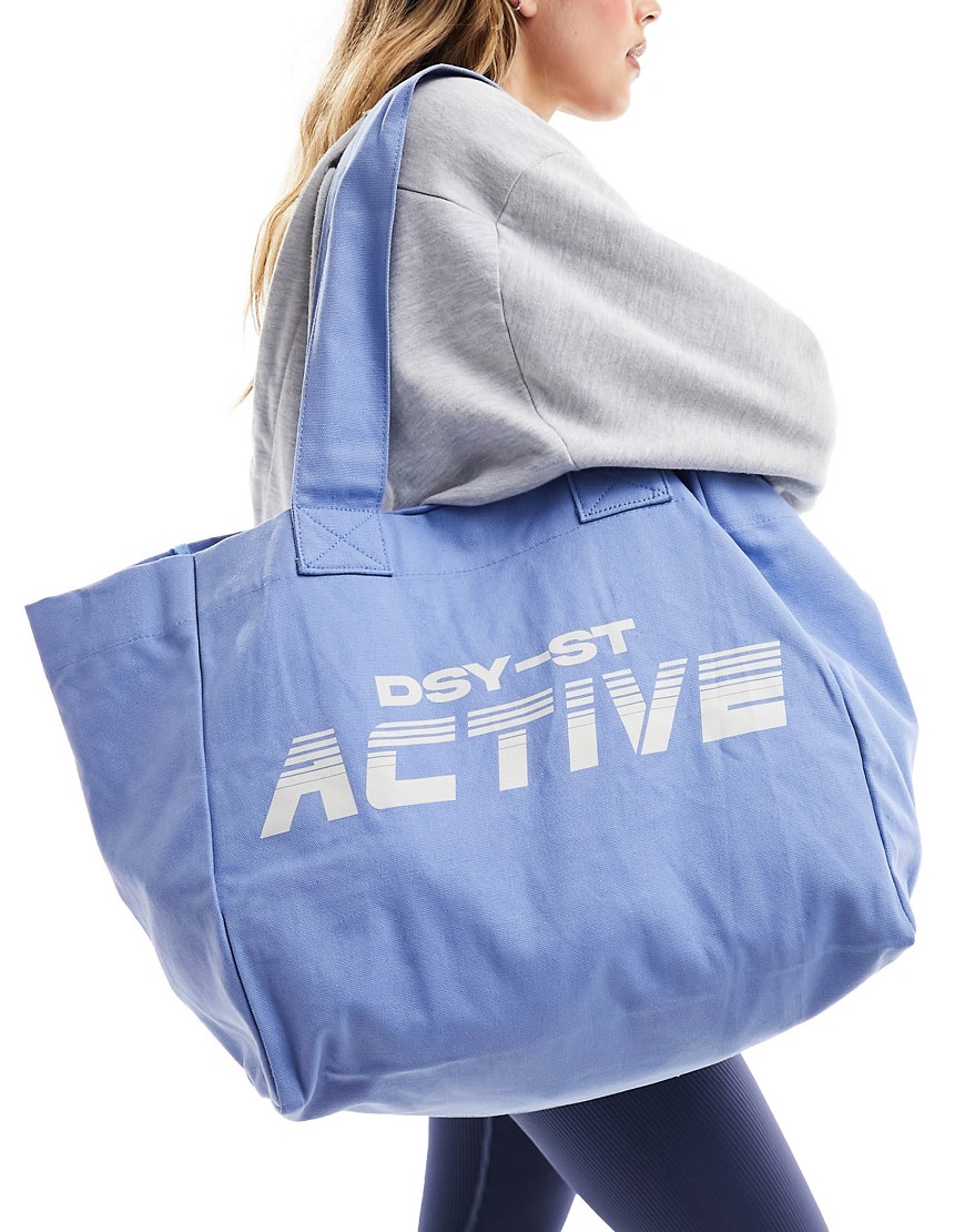 Daisy Street Active Landscape shopper tote bag in blue
