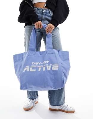 Daisy Street Daisy Street Active Landscape shopper tote bag in multi-Blue
