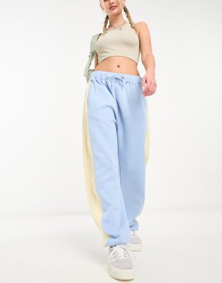 Lemon Double Side Stripe Wide Leg Sweatpants