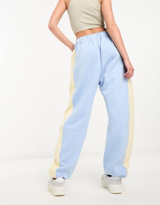 Lemon Double Side Stripe Wide Leg Sweatpants