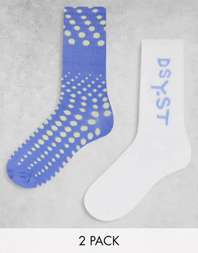 Daisy Street Active multipack crew socks in blue