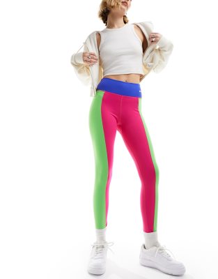 Daisy Street - Active - Neon - Leggings in Rosa mit hohem Bund