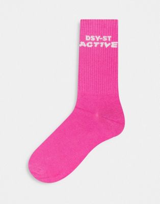 Daisy Street Active Neon socks in pink - ASOS Price Checker