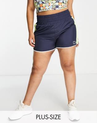 Daisy Street Active Ruched Waistband Shorts In Black