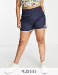 [Daisy Street] Daisy Street Active Plus ruched waistband shorts in black 20 Plus BLACK