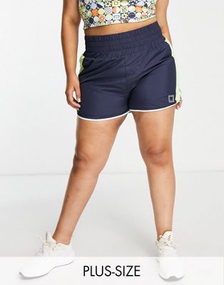 Daisy Street Active Plus ruched waistband shorts in black - ASOS Price Checker