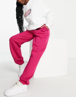 Daisy Street Active relaxed embroidered joggers in hot pink  - ASOS Price Checker