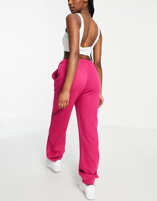 Daisy Street Active relaxed embroidered sweatpants in hot pink