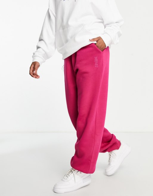 Bright pink sweatpants sale