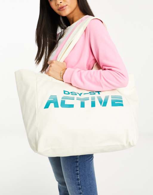 Daisy Street Active Swirly shopper tote bag in neutral